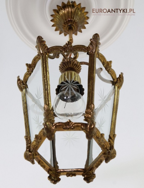 sufitowa vintage lampa do hotelu