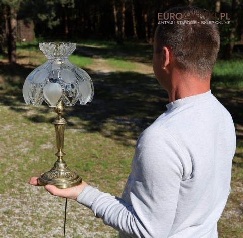 lampka vintage z brązu