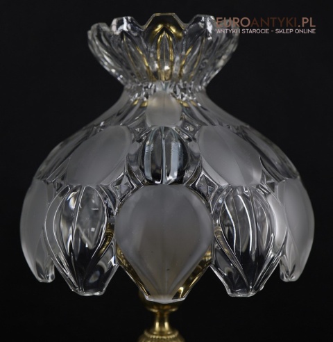 kryształowy klosz lampka na stolik