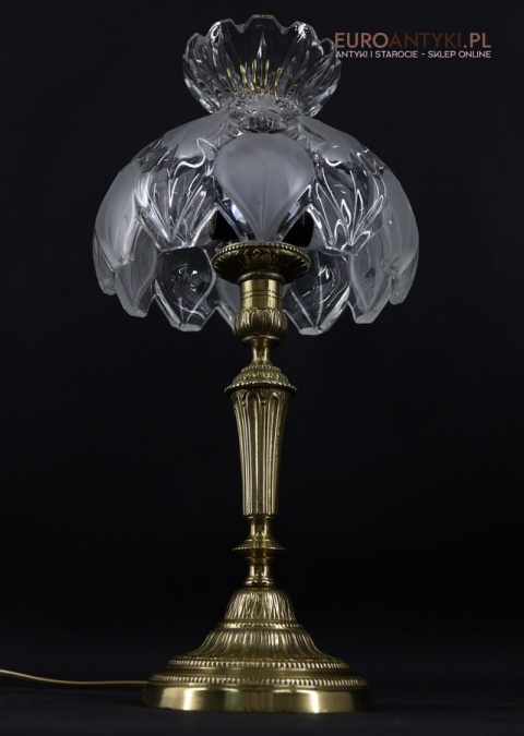 kryształowa dekoracyjna lampa stołowa