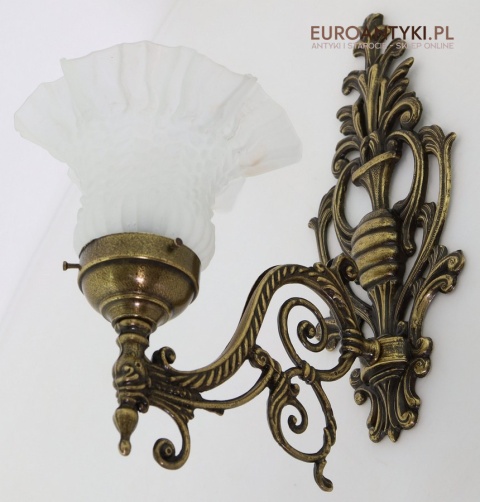 vintage kinkiet z kloszem