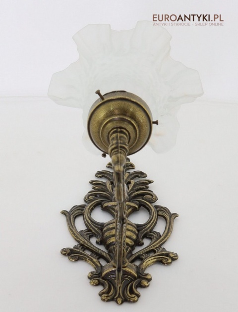 mosiężny kinkiet barokowy