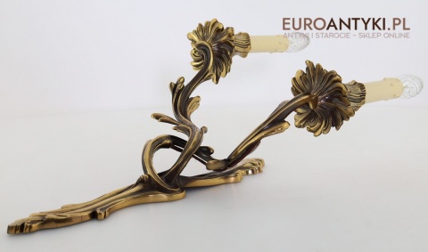 mosiężny kinkiet rokoko