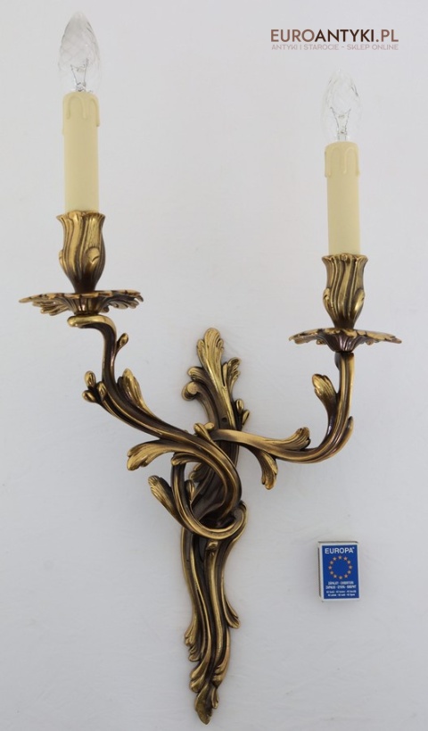 mosiężny kinkiet antyczny