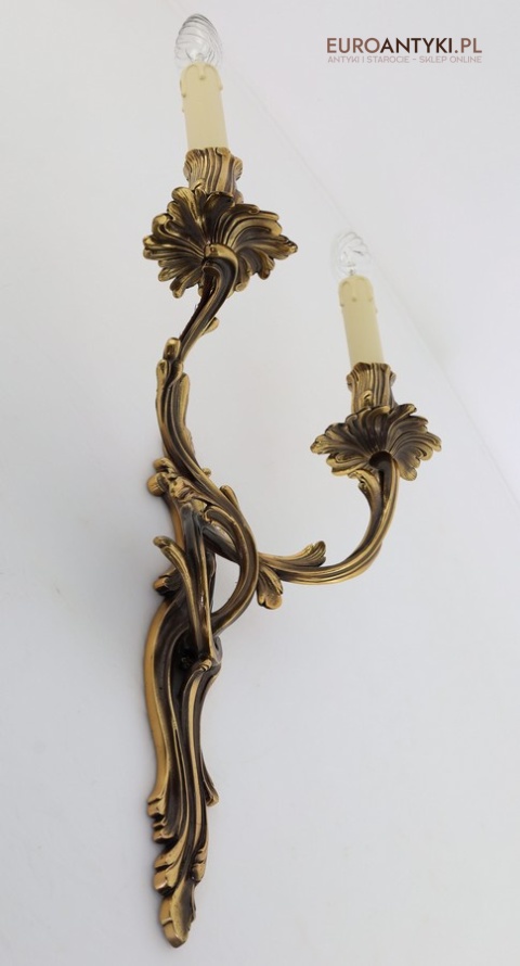 złoty kinkiet barokowy