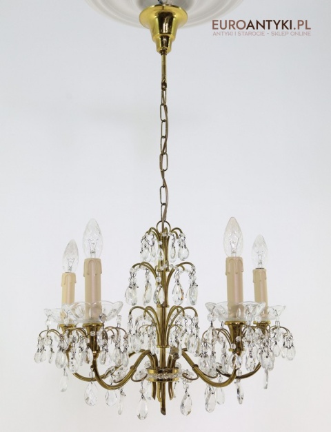 żyrandol kryształowy vintage