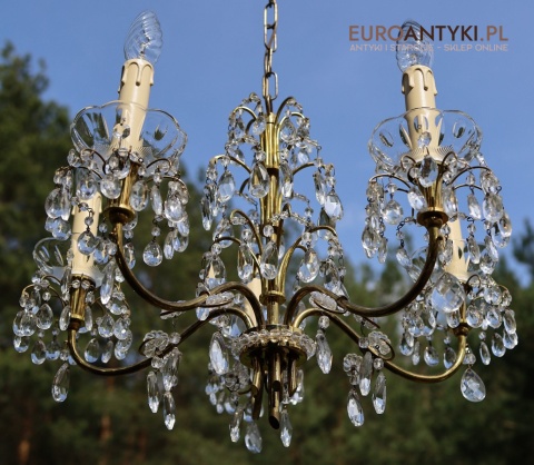 kryształowy żyrandol retro do gabinetu