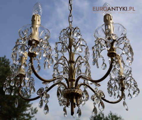 unikatowy żyrandol kryształowy z Francji