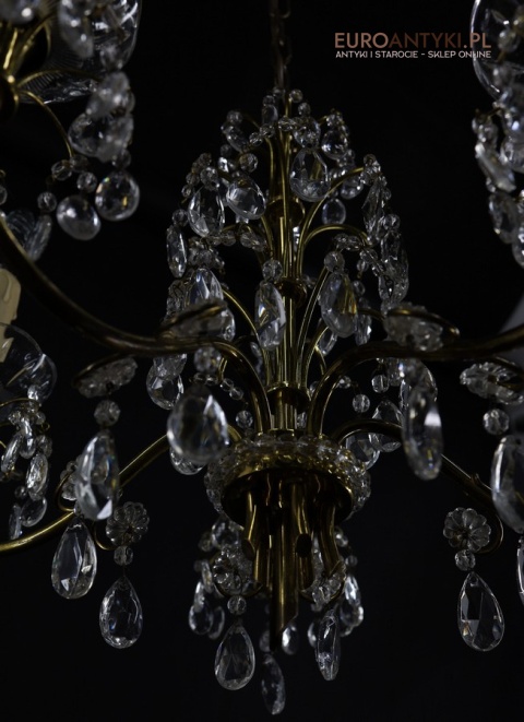 lampy sufitowe z kryształkami vintage