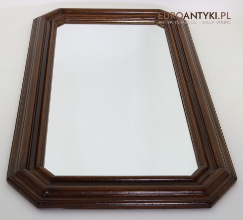 lustro w drewnianej ramie retro