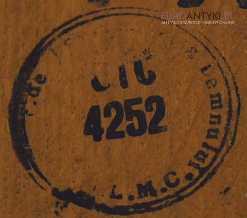 XL! Duże prostokątne lustro w masywnej drewnianej ramie – styl vintage z lat 60. z Francji