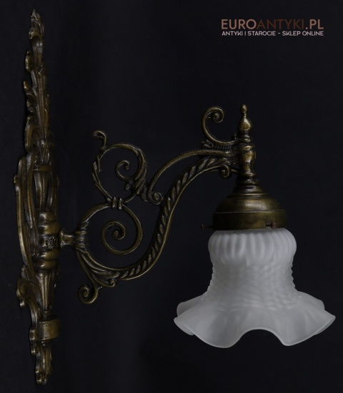 DUŻA mosiężna lampa ścienna