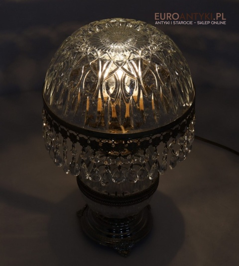 antyk lampa kryształowa do salonu