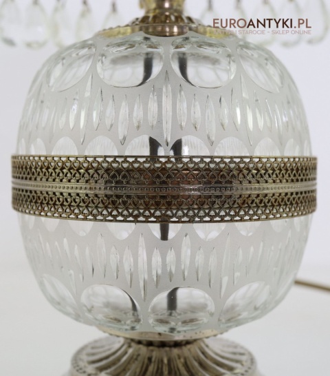 lampka nocna kryształowa vintage