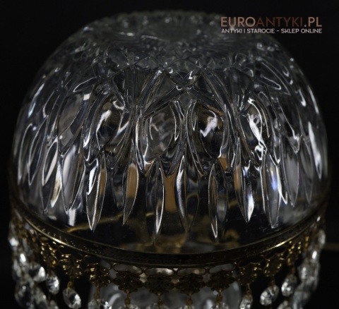 antyczna lampa kryształowa z Francji