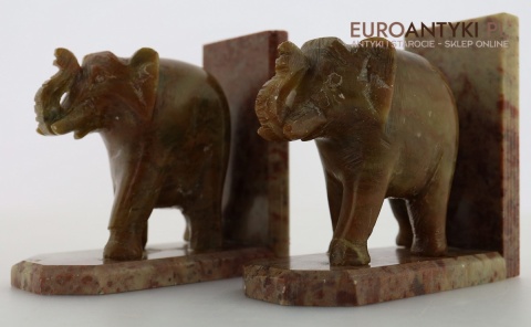 orientalne podpórki do książek marmurowe słonie