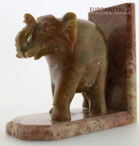 słonie z marmuru do książek retro styl