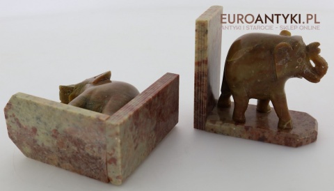 figurki słoni marmurowych do podpierania książek