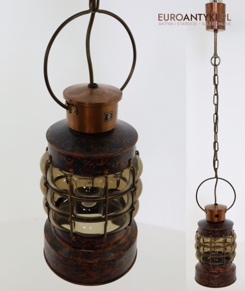 marynistyczna lampa z miedzi retro