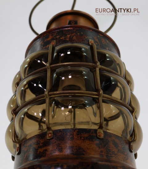 antyczna marynistyczna lampa z kloszem