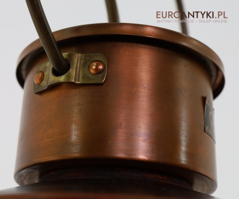 industrialna lampa do kuchni z miedzi