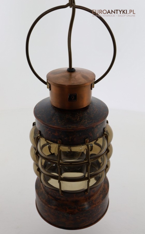 retro industrialna lampa wisząca z miedzi