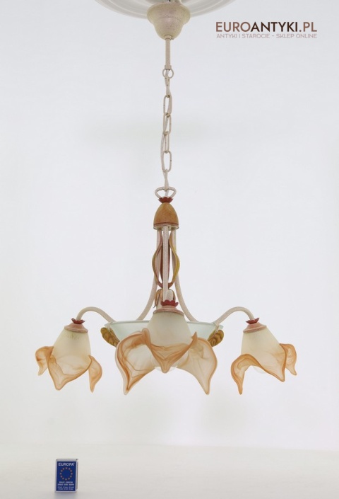 kwiatowa lampa vintage