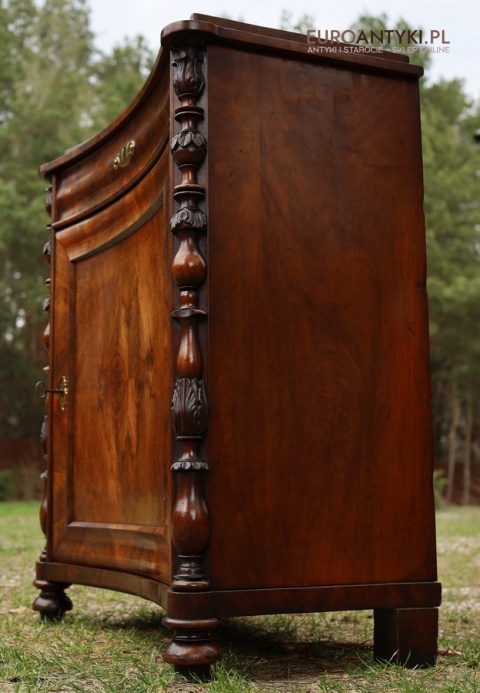 komoda półokrągła biedermeier retro
