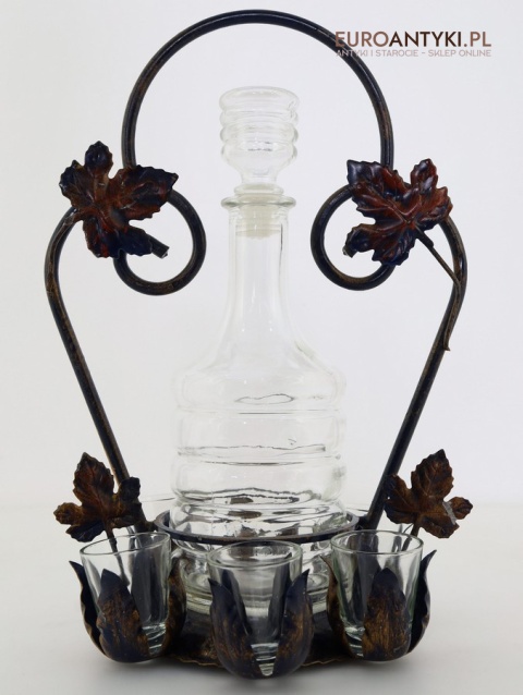 vintage zestaw biesiadny do alkoholu