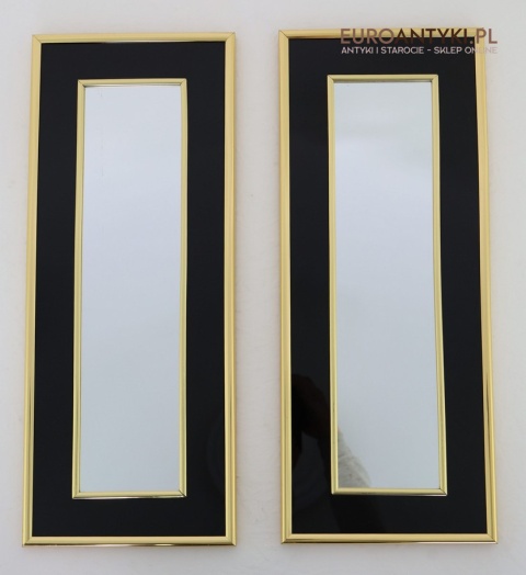 lustro Art Deco czarno złote