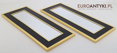 stylowe lustra czarno złote Art Deco