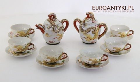 stary serwis porcelanowy dragonware