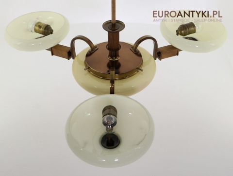 prawdziwy żyrandol art deco