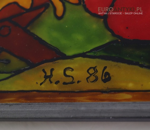 Witraż na szkle – Ręcznie malowana scena Bożego Narodzenia, Narodzinay Jezusa Chrystusa