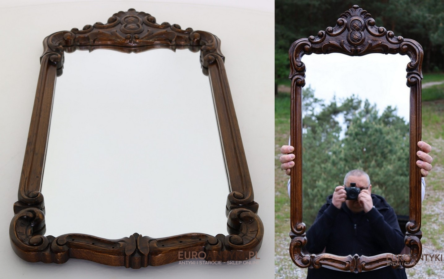 Antyczne lustra z drewnianymi ramami – historia, styl i magia dawnych wnętrz