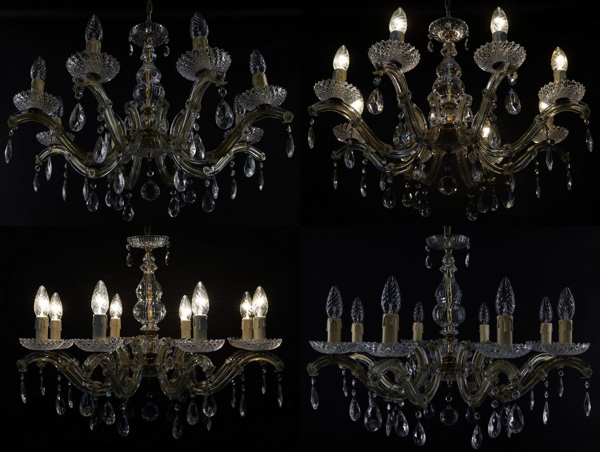 retro żyrandole kryształowe maria teresa
